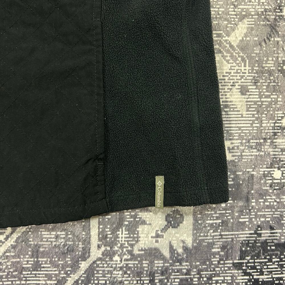 Columbia Women's Quilted Full Zip Fleece Side Vest Black Size M Camping Gorpcore - Picture 3 of 10